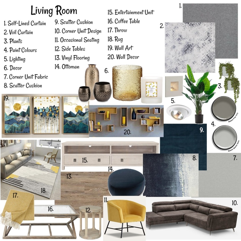 Assignment 9 - Living Room Mood Board by mmonica on Style Sourcebook