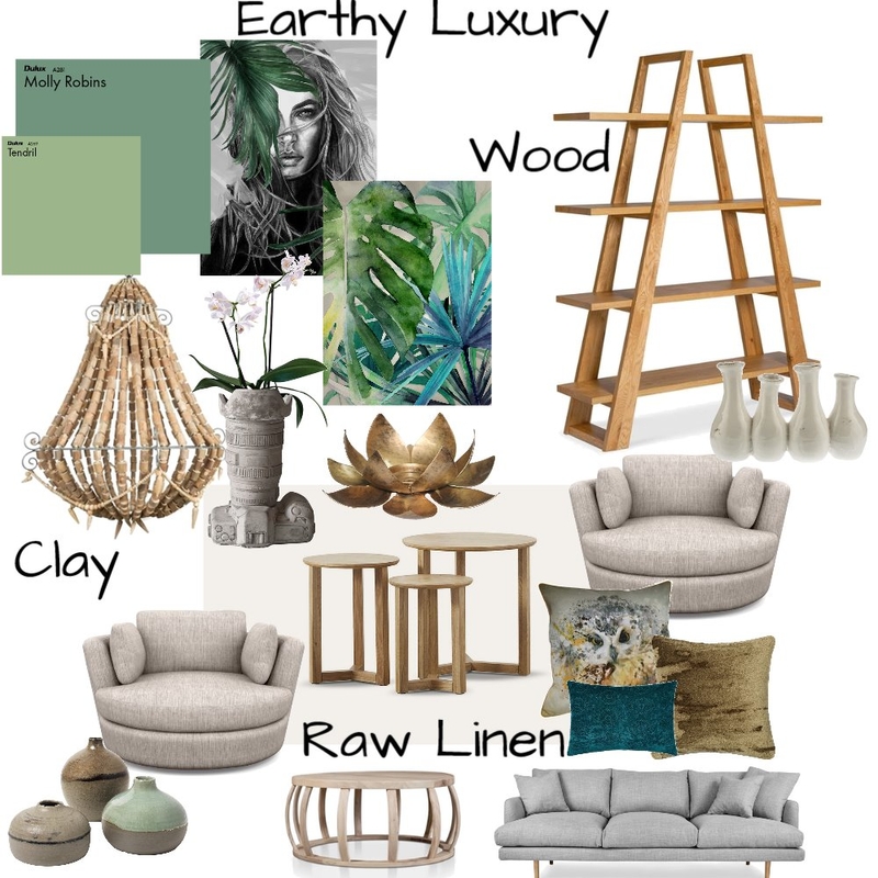 Earthy Luxury - Lounge Mood Board by House of Poppi  on Style Sourcebook