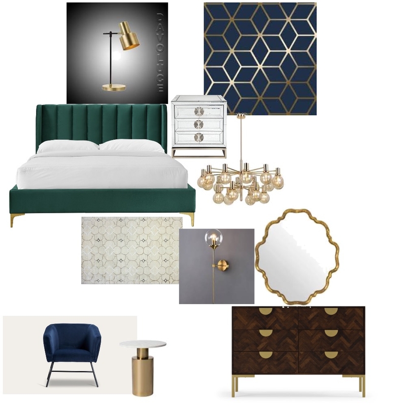 Glamour Bedroom Mood Board by Organised Design by Carla on Style Sourcebook