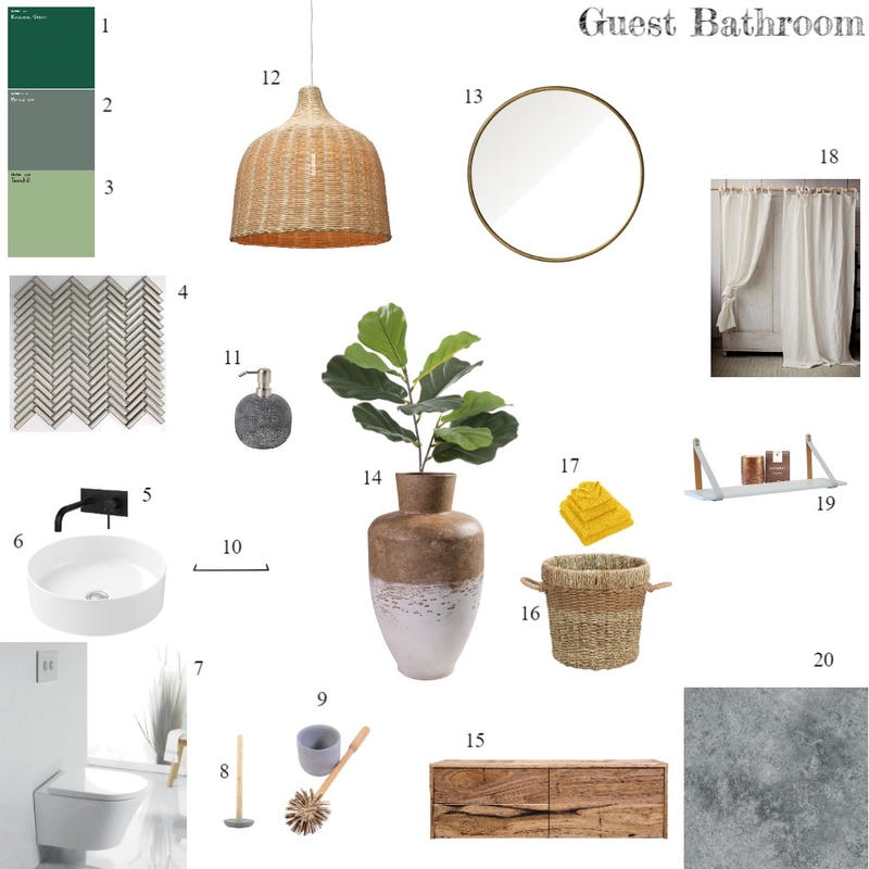 Guest Bathroom Mood Board by mesikaufmann on Style Sourcebook