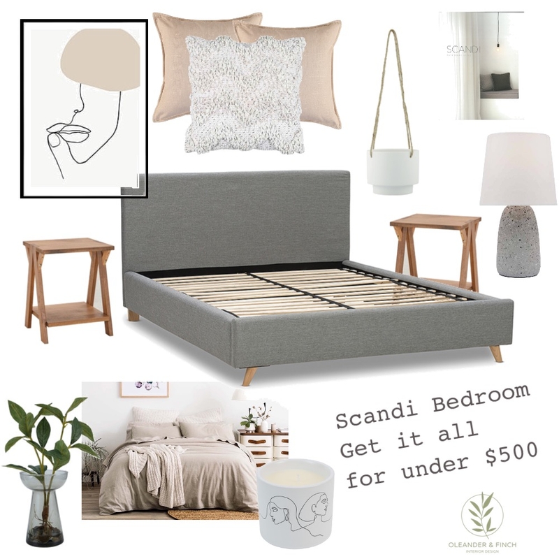Scandi bedroom under $500 Mood Board by Oleander & Finch Interiors on Style Sourcebook