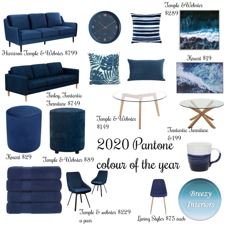 Colour of the year Mood Board by Breezy Interiors on Style Sourcebook