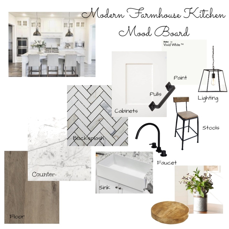 Modern Farmhouse Kitchen Mood Board by Melissa Slater on Style Sourcebook