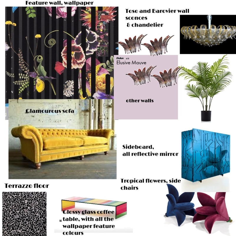 tropical goth glam Mood Board by geschwitz on Style Sourcebook