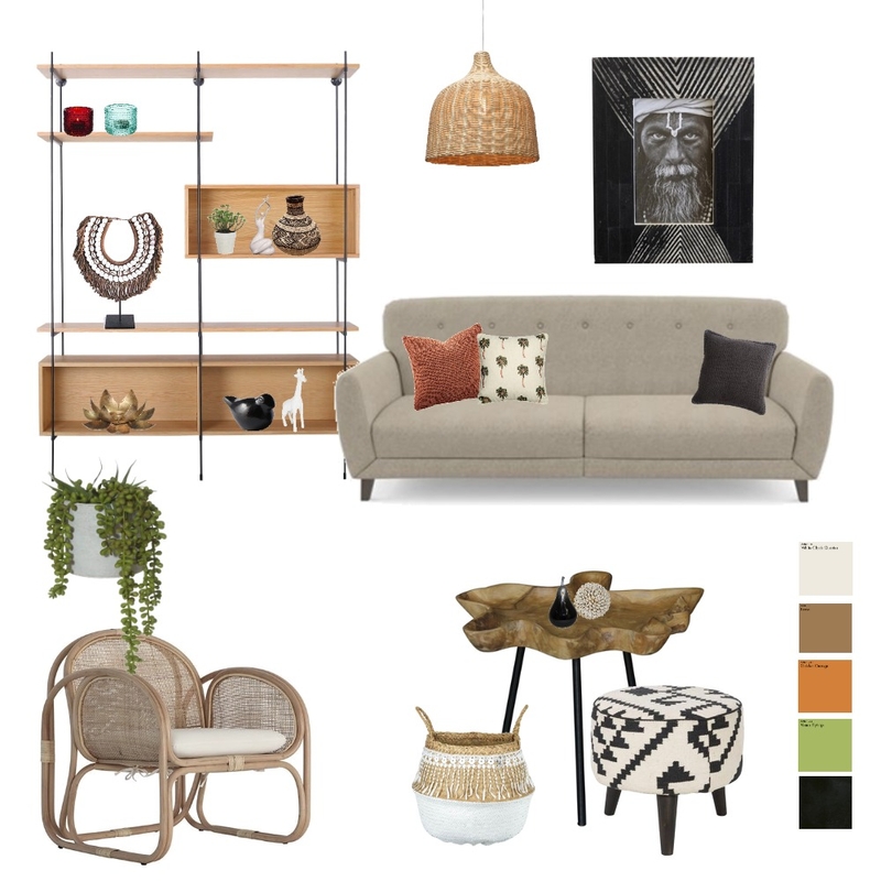 African Living room Mood Board by micaherbon on Style Sourcebook