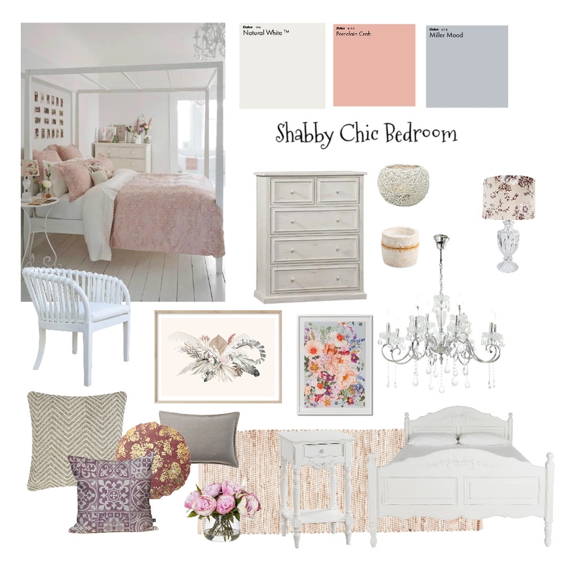 Shabby Chic Bedroom Mood Board by sanifegrey on Style Sourcebook