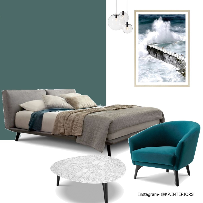 Blue feature bedroom Mood Board by Kirsty on Style Sourcebook