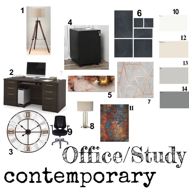 Contemporary Office/Study. Mood Board by sandandstoneshomes on Style Sourcebook