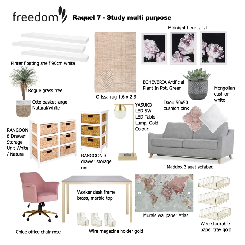 Raquel 7 - study/multi purpose room Mood Board by fabulous_nest_design on Style Sourcebook