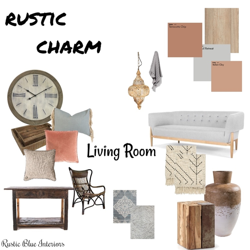 Rustic Charm Living Room Mood Board by undefined on Style Sourcebook