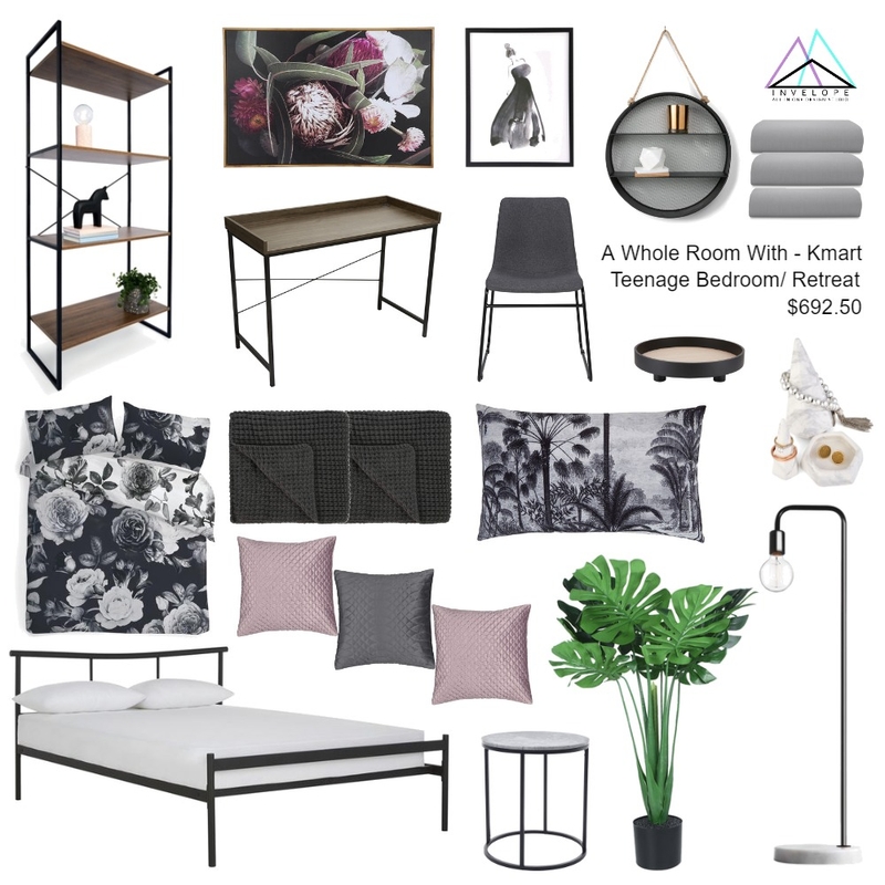 AWR Kmart bed Mood Board by Invelope on Style Sourcebook