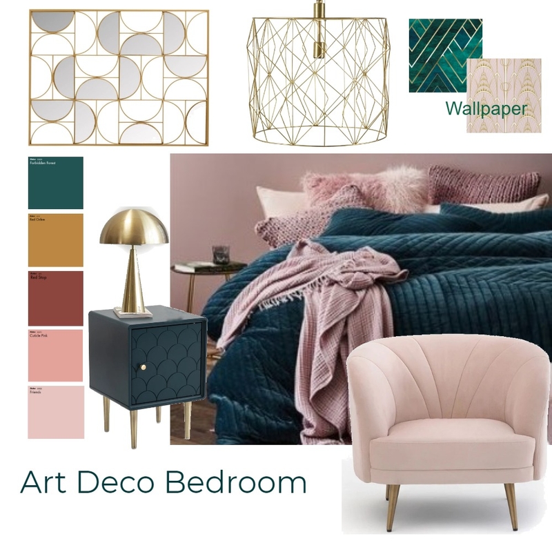 Art Deco Bedroom Mood Board by maihac on Style Sourcebook