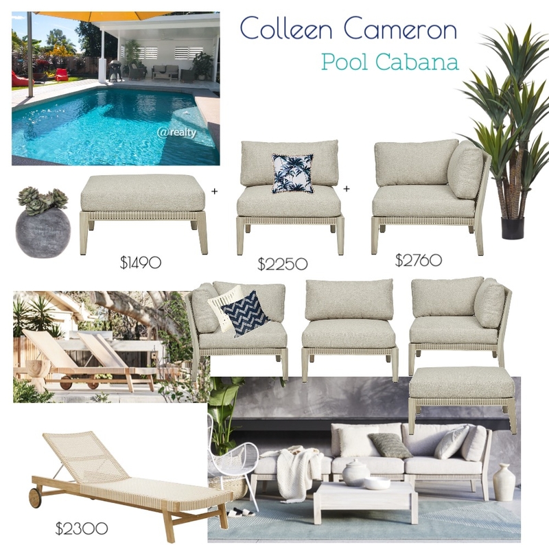 Colleen Cameron Pool Cabana Mood Board by stylebeginnings on Style Sourcebook