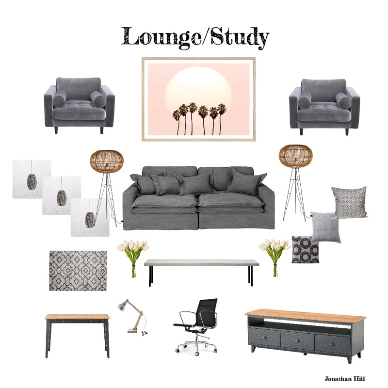 IDI Mod9: Lounge/ Study Mood Board by Jonathan Hill on Style Sourcebook