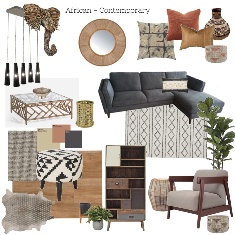 African Contemporary Mood Board by Zambe on Style Sourcebook