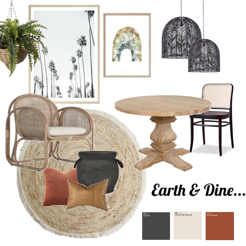 Earth and Dine Mood Board by taketwointeriors on Style Sourcebook