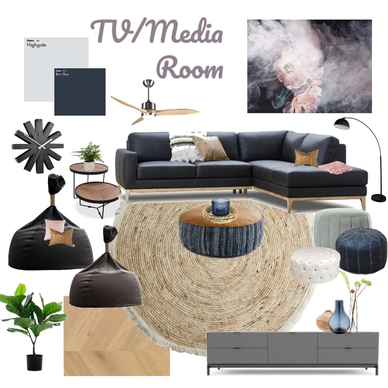 Media Room Mood Board by ksadik on Style Sourcebook