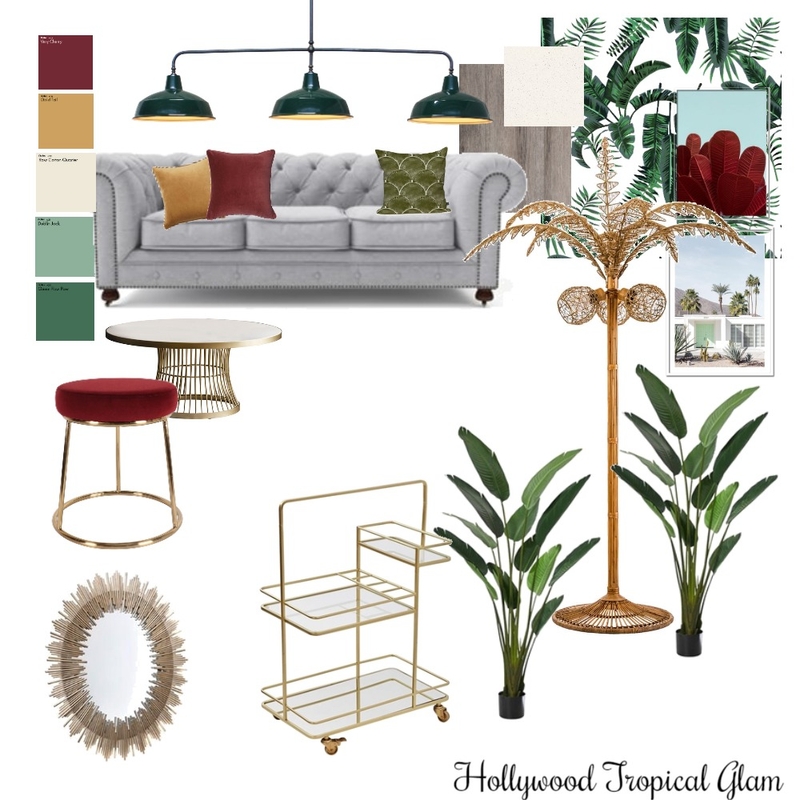 Hollywood Tropical Glam Mood Board by GiuliaSevens on Style Sourcebook