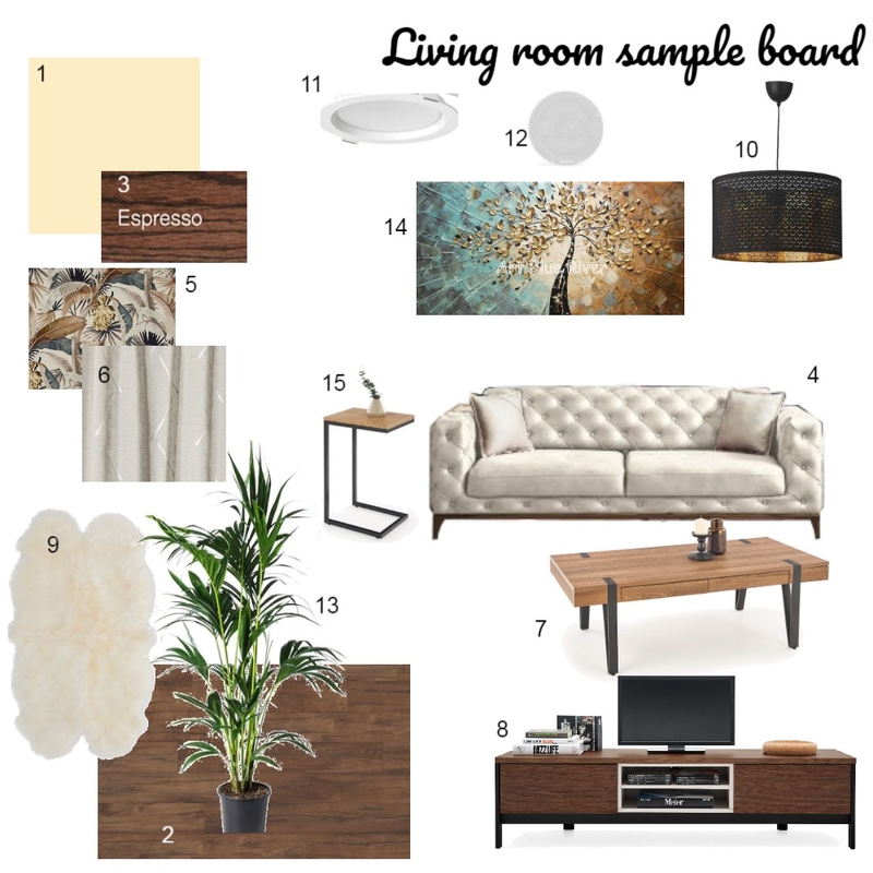 Living room sample board Mood Board by iva.petrova92 on Style Sourcebook