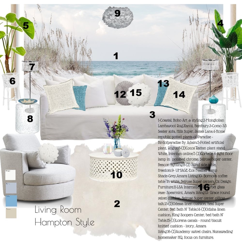 living room hampton styl 2 Mood Board by fariba on Style Sourcebook