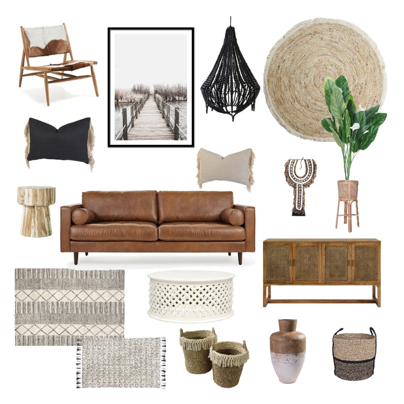 Boho Living Room Mood Board by astridwong on Style Sourcebook