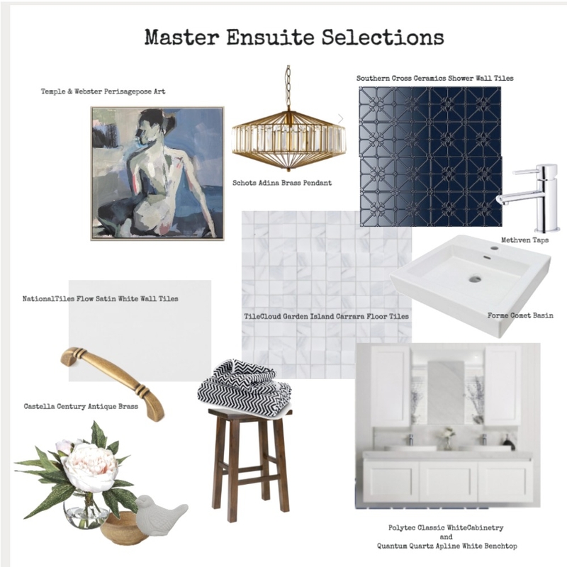 Master Ensuite Selections Mood Board by BFD on Style Sourcebook