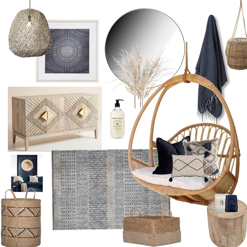 Navy &amp; natural Mood Board by Oleander & Finch Interiors on Style Sourcebook