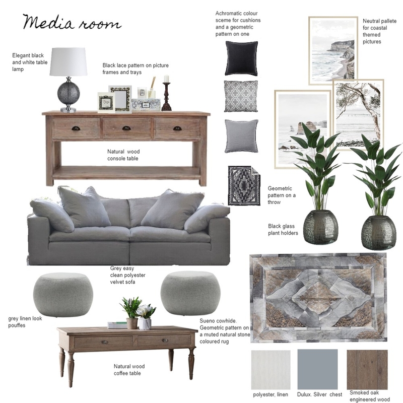 Media Room Mood Board by Katerina on Style Sourcebook