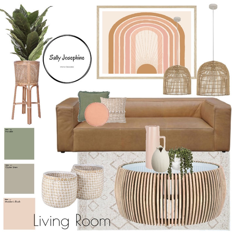 Living Room Mood Board by Sally Josephine Designs on Style Sourcebook