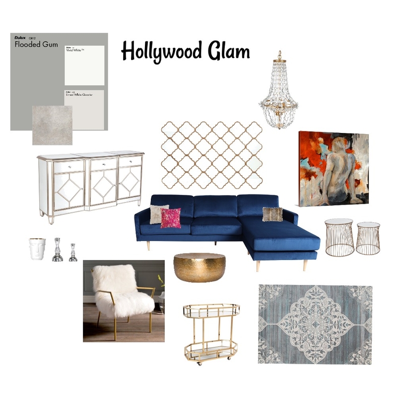 Hollywood Glam- Mod3 Mood Board by DinaKutinsky on Style Sourcebook
