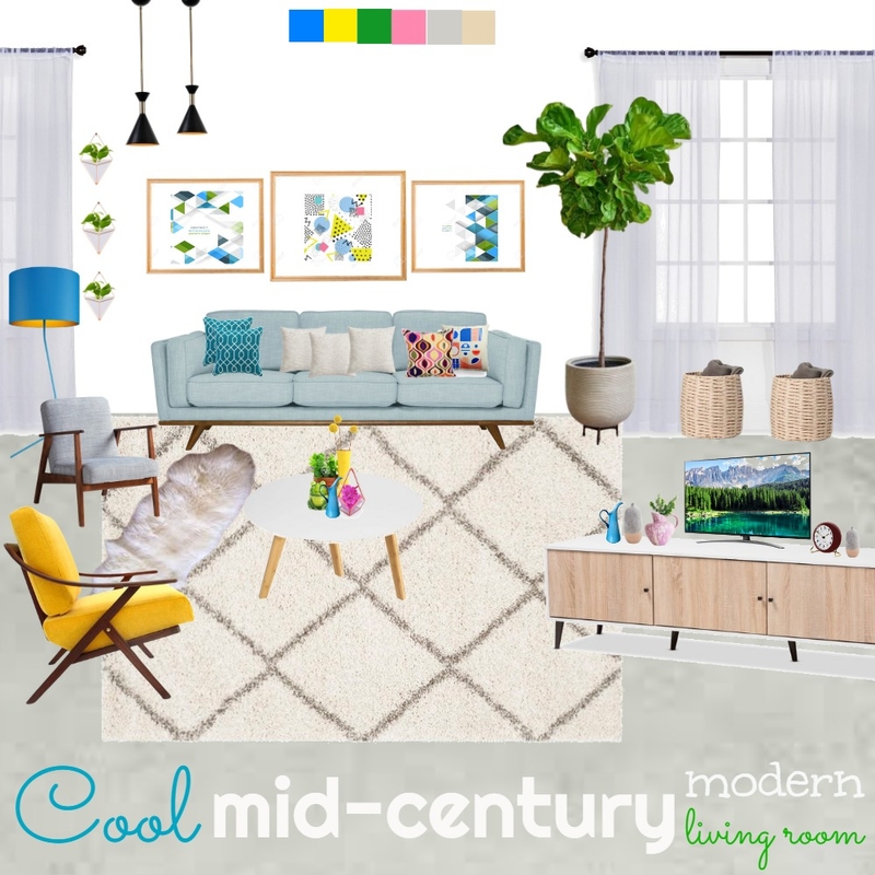 cool mid century modern living room Mood Board by idris on Style Sourcebook