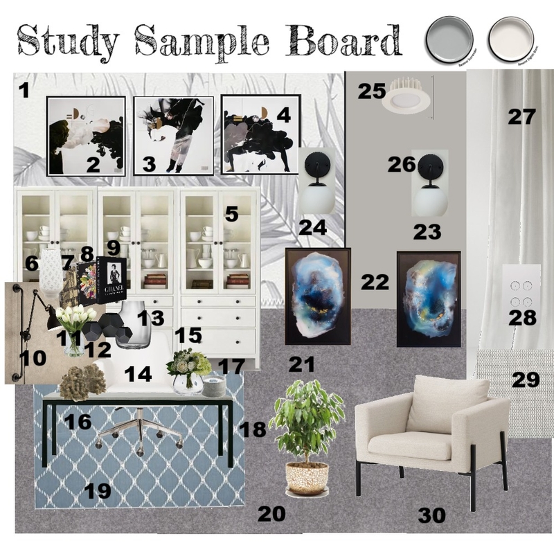 Study Sample Board Mood Board by snapper on Style Sourcebook