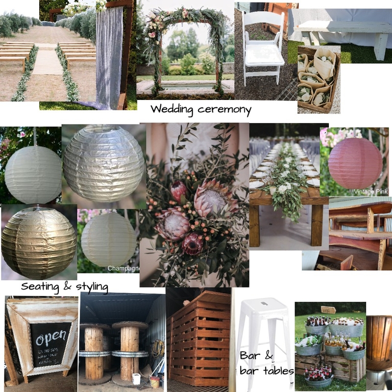 Wedding furniture and style Mood Board by LongrassStyle on Style Sourcebook