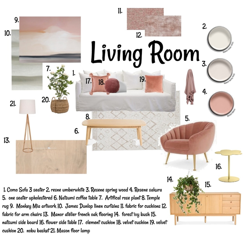 Living Room Assignment 9 Mood Board by katyrollestondesign on Style Sourcebook