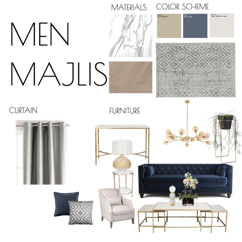 Men Majlis Mood Board by SARAALJARBOU on Style Sourcebook