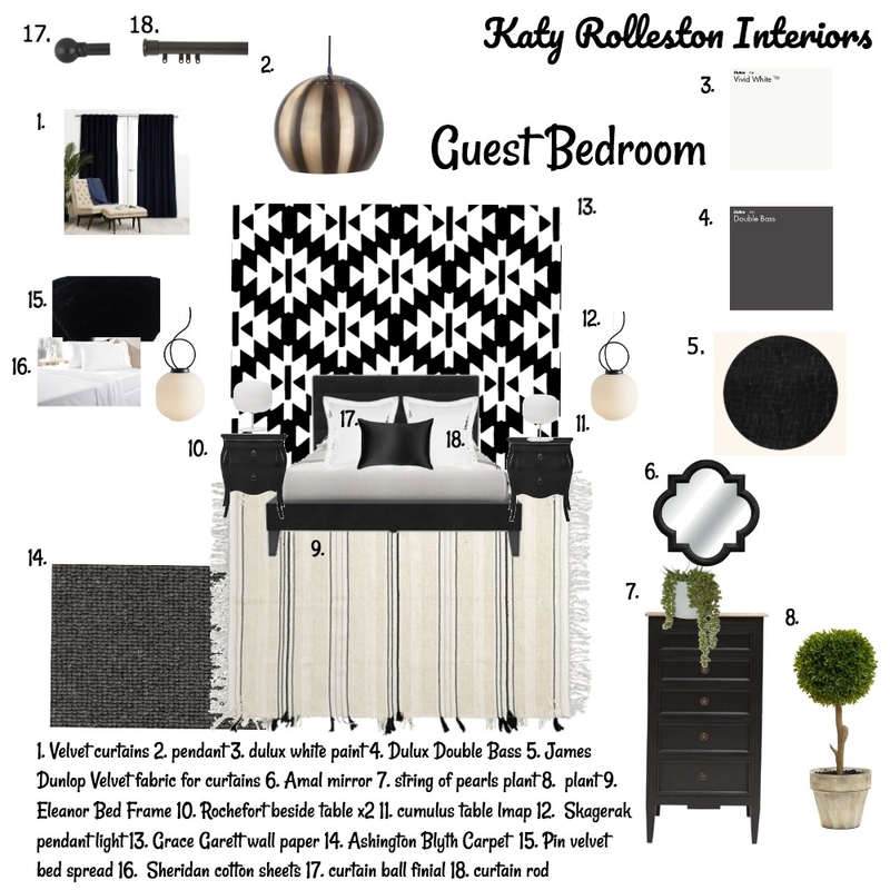 Guest Bedroom assign 10 Mood Board by katyrollestondesign on Style Sourcebook