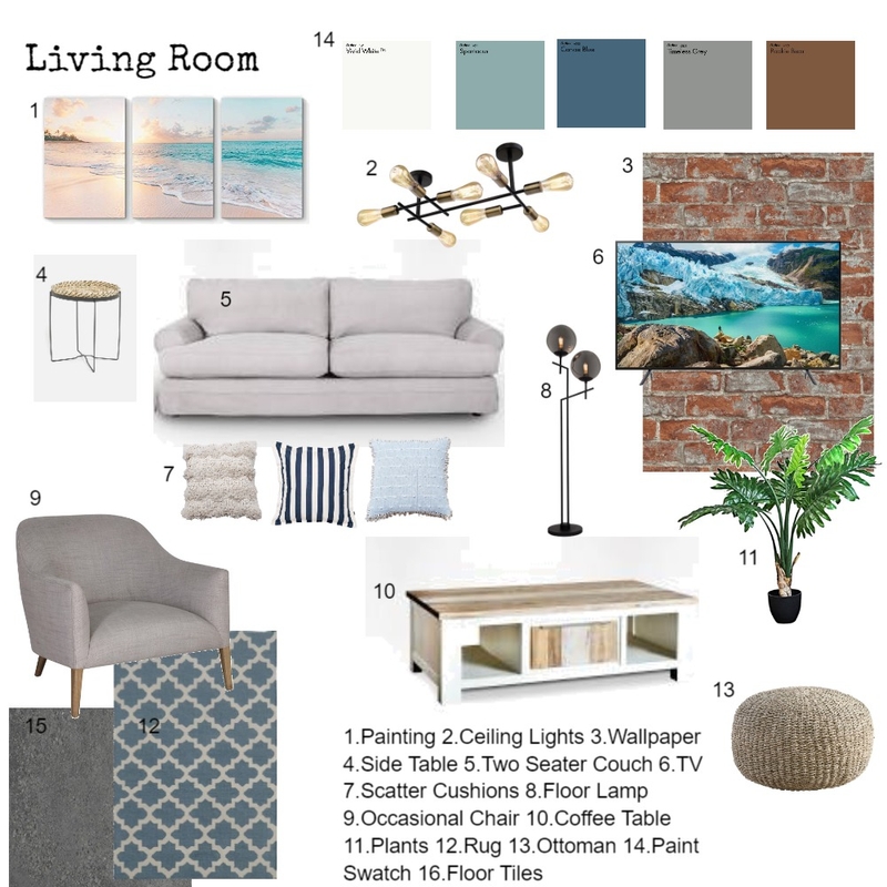 Living Room - NRK Mood Board by Lorraine on Style Sourcebook