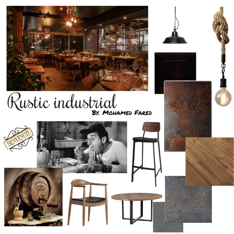 Rustic Industrial Restaurant Mood Board by Mohamed on Style Sourcebook