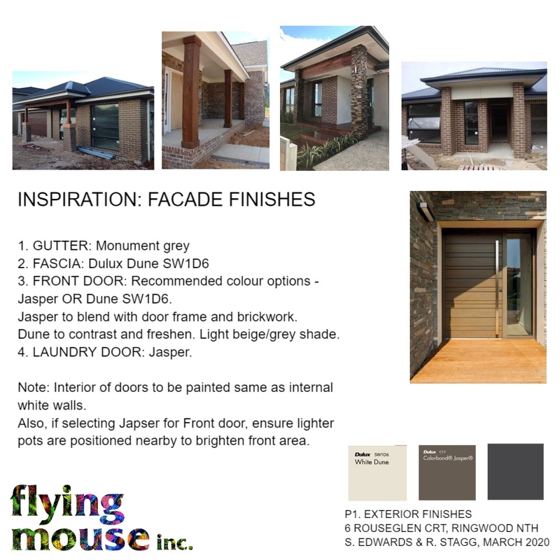 Edwards/Stagg: Facade finishes Mood Board by Flyingmouse inc on Style Sourcebook