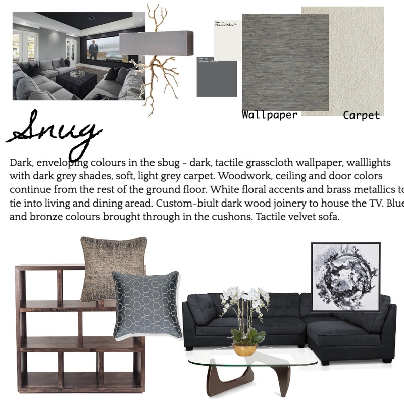 Assignment 9 media room Mood Board by KRBKRB on Style Sourcebook