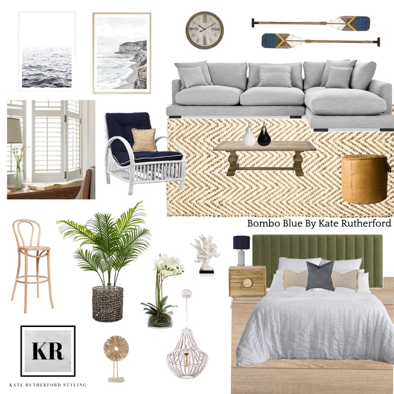 Bombo Blue Mood Board by Kate Rutherford Styling on Style Sourcebook