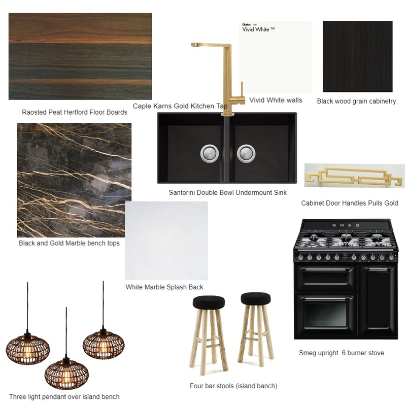 Black Kitchen concept Mood Board by louis.solid on Style Sourcebook