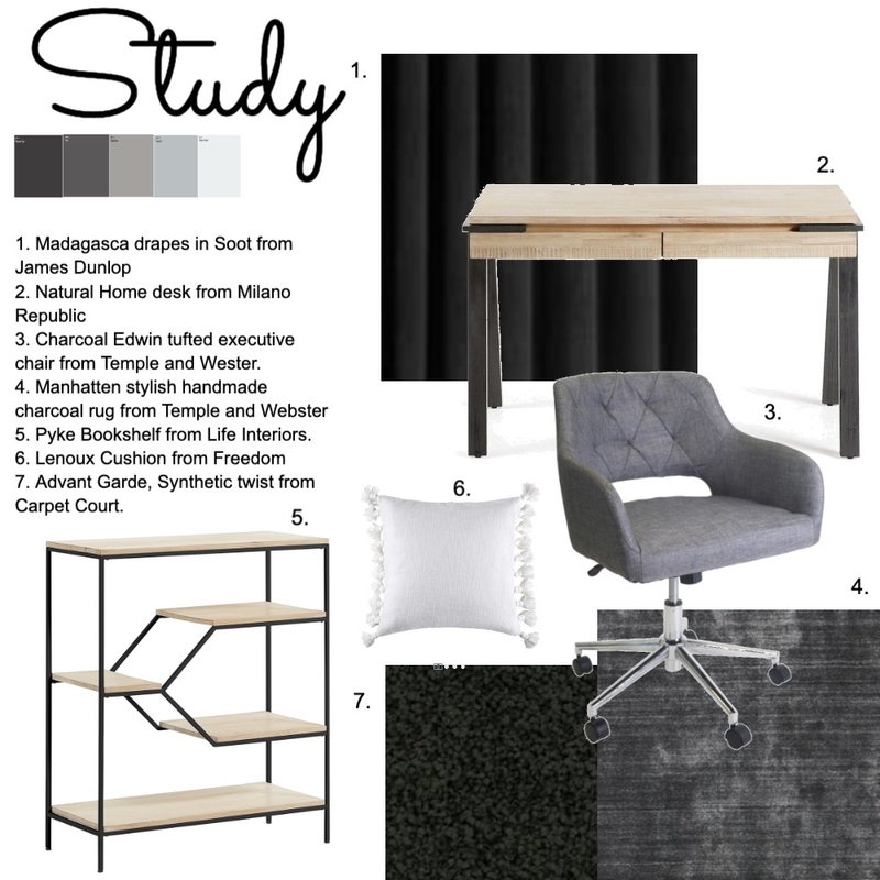 study Mood Board by leticea11 on Style Sourcebook