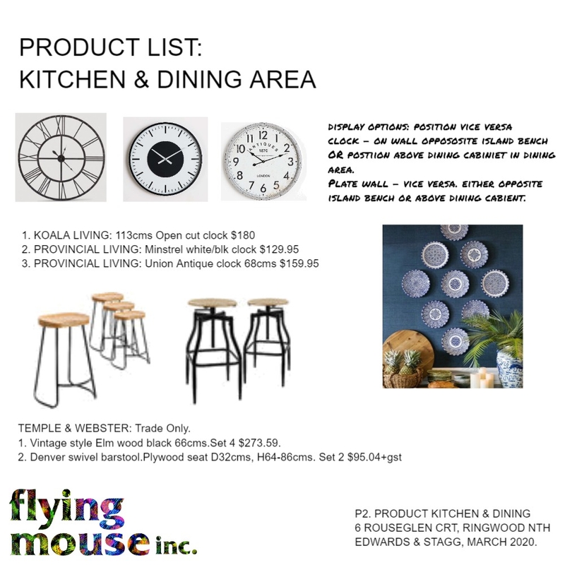 Product list: Dining &amp; Kitchen Mood Board by Flyingmouse inc on Style Sourcebook