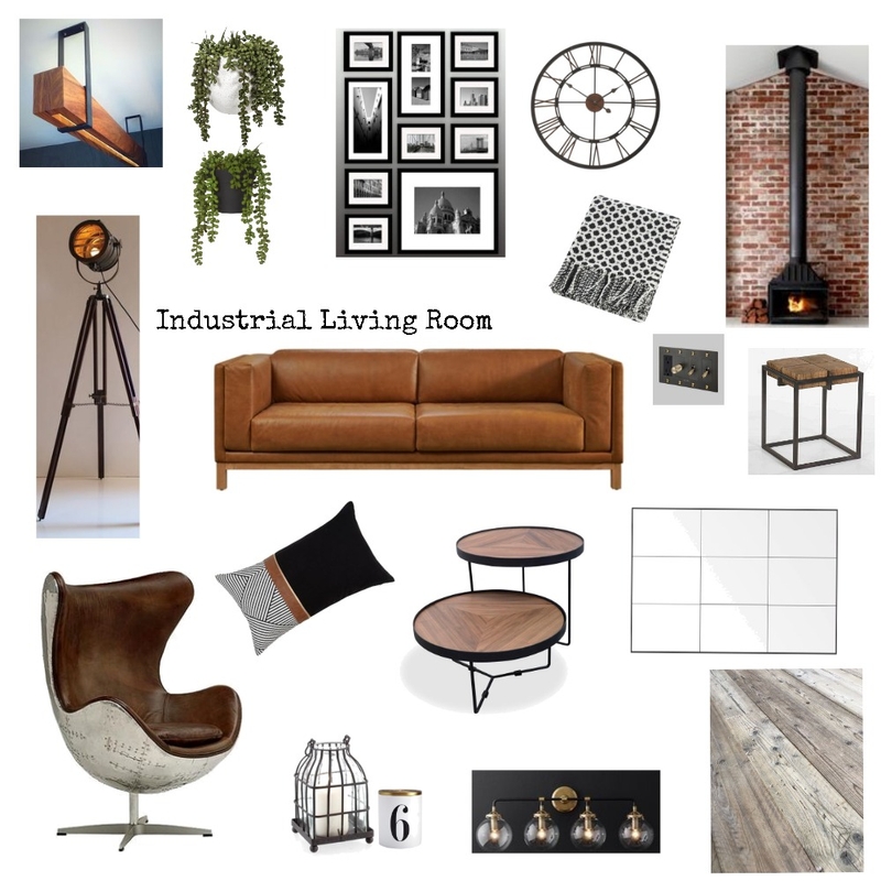 Modern Industrial Living Room Mood Board by JanLewis83 on Style Sourcebook