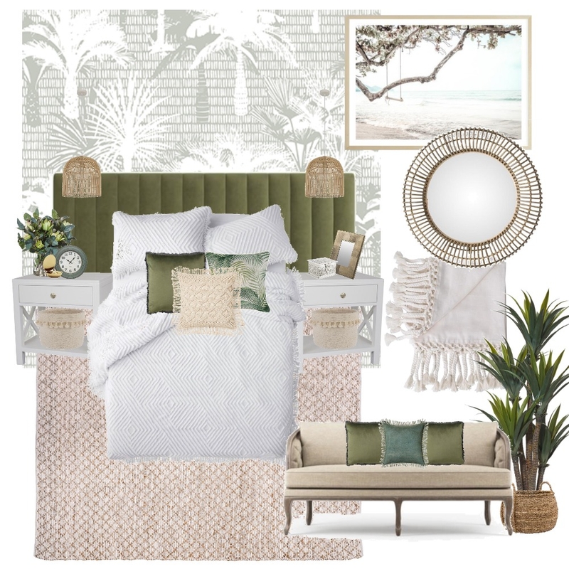 Tropical bedroom Mood Board by KH Designed on Style Sourcebook