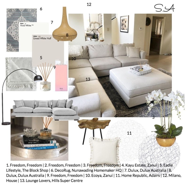 Living Room @ My Home Mood Board by Tusara on Style Sourcebook