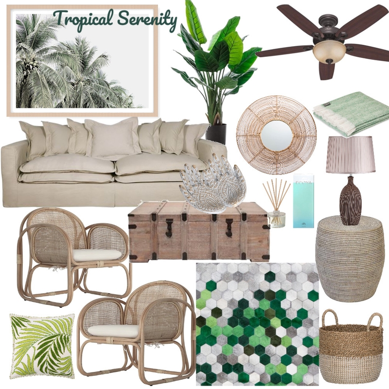 Tropical Serene LivingRoom Mood Board by Berni_K on Style Sourcebook