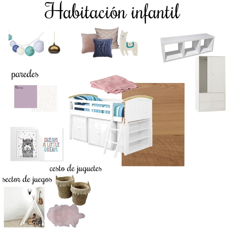 Habitación infantil - proyecto Mood Board by ludmilamartinez on Style Sourcebook