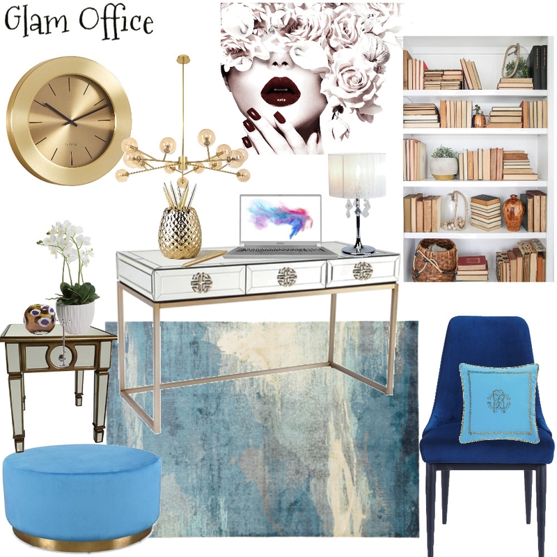 Glam Home Office Mood Board by Berni_K on Style Sourcebook